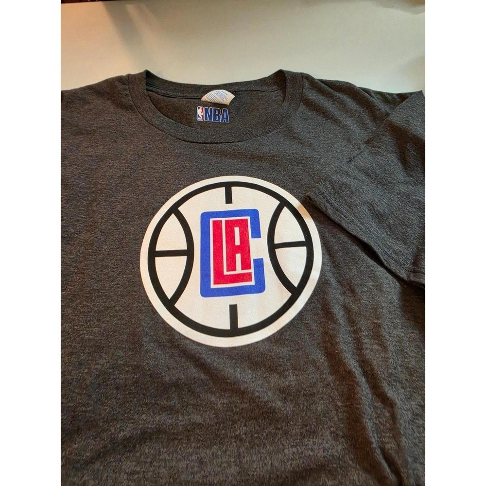 NBA Los Angeles Clippers Graphic T-Shirt Mens Large Charcoal Heather Grey Tee